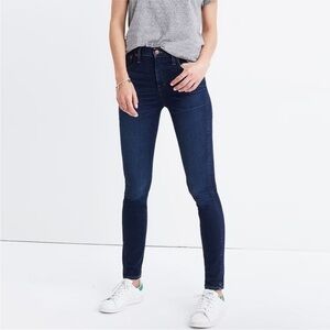 Madewell High Riser Dark Wash Skinny Fit Casual Denim Jeans Size 25
